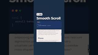 Smooth Scrolling in css #css3 #smoothscroll #webdesign #webdevelopment #htmldesign #programming