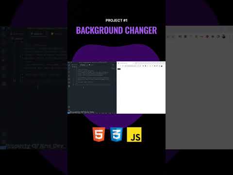 Simple html css javascript project for beginner : Background Changer Short Version