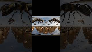 Honeybee Shields vs. Wasp Lightning Strike ⚡🐝 Aerial War Begins  #bugcombat #naturebattle
