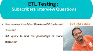 ETL Testing | Subscribers Interview Questions in ETL Testing