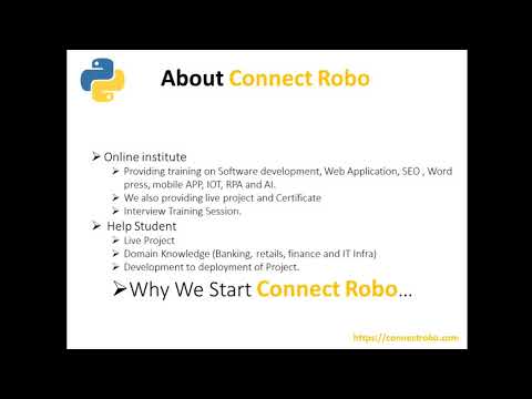 Connect ROBO Free online training institute, for Information and technology