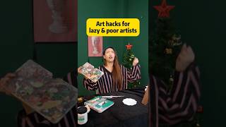 Art hacks for lazy&poor artists🧐 #arthacks #arttips #Painting #artlover #art #shorts