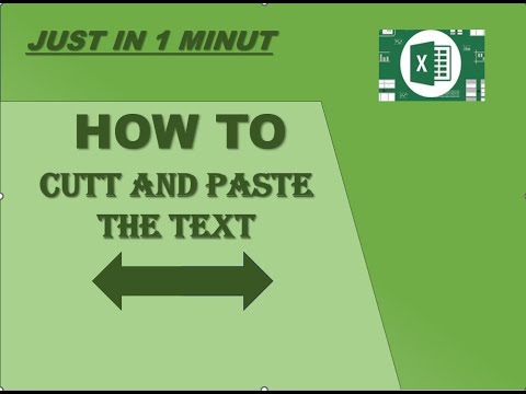 How to cut and paste the text