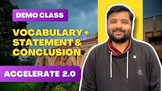 Vocabulary +  Statement & Conclusion for IPMAT | Accelerate Batch Demo (Hardik Sir)