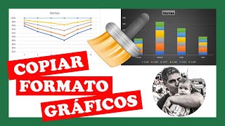 Cómo COPIAR y pegar FORMATO de un 📊 GRÁFICO 📉 a otro en Excel - Curso de Excel Básico