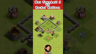 Rocket Balloon Vs Max TH2 | Clash of Clans