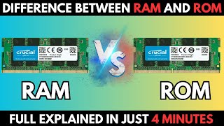 Difference between Ram vs Rom | Full explained | in just 4 minutes.