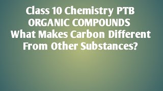 Chapter 11 Class 10 Chemistry PTB ORGANIC COMPOUNDS (Lecture#6)