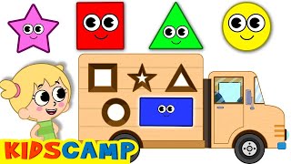 🌈 Learn Colors + Shapes With Wooden Truck | Learning Videos For Toddlers