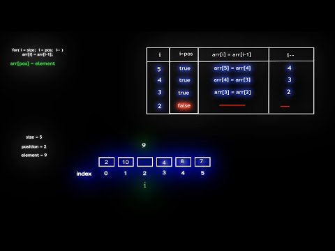 Insertion in array with visualization | Beginners | DSA | Arrays