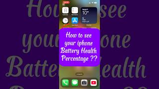 How to see your iphone battery health percentage ? #viralshorts #tips #techchannel