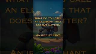 What do you call an elephant that doesn’t matter? #wisdomuniverse #smartjoke #funnyjoke #dadjokes