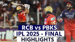 🔥IPL 2025 Final Highlights | RCB vs PBKS | Virat Kohli #viral #ipl2025 #iplfinalhighlights #iplfinal