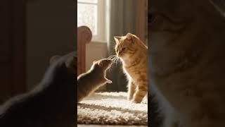cat playing with rat funny #funnytelugu #geminiveo3 #robotsvshumans #robottalks #scifi #telugushort