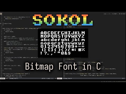 Making a Bitmap Font Renderer in C with Sokol
