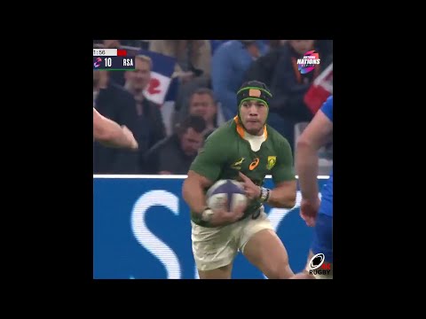 Cheslin Kolbe bumps off a flanker ! | Springboks v France 2022 Autumn Series #shorts