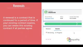 Salesforce CPQ Class Week 9: Finalize Orders, Amendments, Contracts & Renewals | ITequality