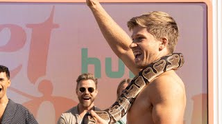 Robert Irwin Joins DWTS With Shirtless Snake Stunt!