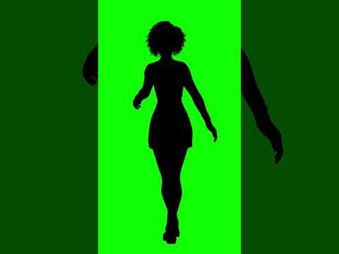 Free Green Screen Video of a Woman's Silhouette Walking on a Catwalk  #digitalcontent