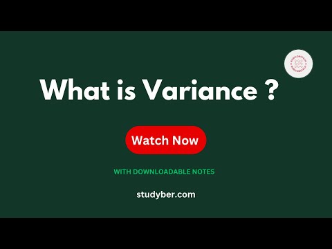 What is Variance? | Easy Explanation with notes