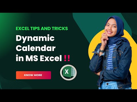 Dynamic Calendar in Excel ‼ MS Excel Hacks Tutorials 🔥🔥 || 30 Second trick Explained #Excel