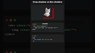 Difference between Drop shadow vs box shadow in css and How it's working?#shorts #coreweb.