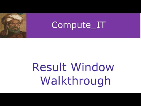 Building a GUI Make the result window - Lesson 9