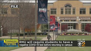 RMU Requiring Returning Students To Test Negative For COVID-19