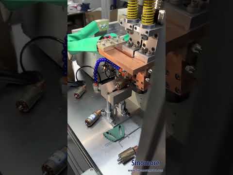 Riser Type Commutator Spot Welding Machine, how to connect the magnetic wire to the commutator