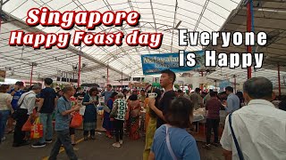 SINGAPORE FEAST DAY CELEBRATION IN SAINT JOSEPH CHURCH AT BUKIT TIMAH LOOK ( everyone is happy)