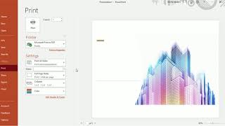 To open Category in Backstage View in Powerpoint 2019