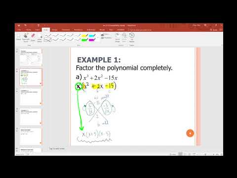 (Int Math 3- Sec 5.4 part 2/3) How to Factoring Polynomials with a GCF