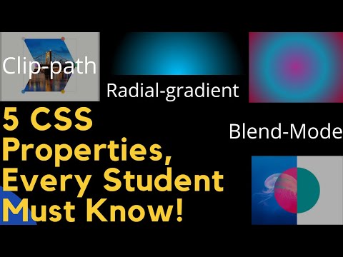 5 CSS properties and values with examples in Hindi