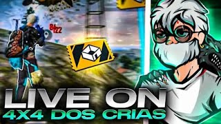 +16 FREE FIRE AO VIVO 🧡 4X4 E X1 DOS CRIA🧡 JOGANDO NO MOBILADOR🧡 #1K