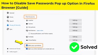 How to Disable Save Passwords Pop up Option in Firefox Browser [Guide]
