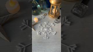 Easy snowflake DIY #craft #cutediy #Christmas decor #earbuds #snowflakes