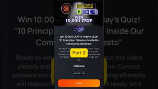 CEX Quiz Answers 6 DECEMBER |Part 2 #CEXIO #CryptoQuiz #CEXIOQuiz #CollectiveSuccess