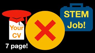 Why Academic CVs are Rejected by Most STEM Jobs #shorts