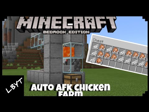 Minecraft Bedrock| How to make a Auto Afk Chicken Farm(Android,Ios,Xbox one,Ps4,Switch)
