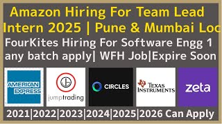 OffCampus Drive Amazon, FourKites, American Express Hiring Fresher|2022, 2023, 2024, 2025, 2026 jobs
