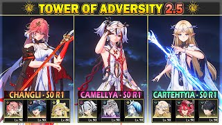 Camellya, Changli, Cartethyia | 30 Crest Tower of Adversity 2.4- 2.5 | Wuthering Waves