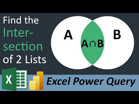 Best Way to Find Common Values or Intersection of 2 Large Lists | Excel Power Query