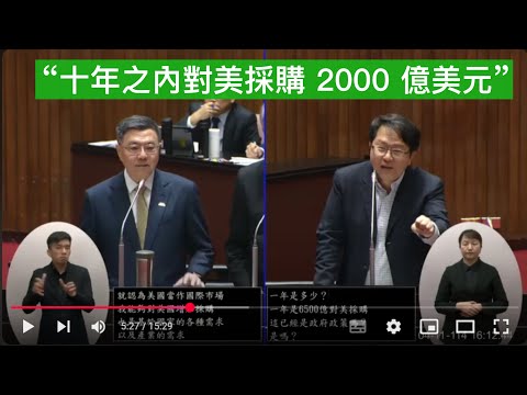 ＂跟美國買進來不一定要自己用＂邱志偉 質詢 行政院長卓榮泰 美國川普對等關稅因應 20250411 院會 【立法院演哪齣？】
