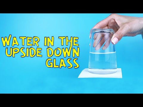 Upside down Water Glass Physics experiment #shorts