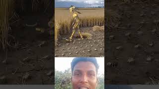 রোবট দিয়ে ধান কাটা, #facebook #funny #reelsvideo #facts #shortvideo #experiment #experiment #duet