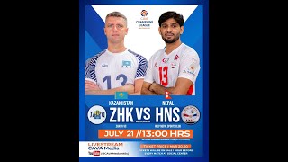 Help Nepal Sports Club from Nepal(NEP) - ZHAIYK VC(KAZ) CAVA Champions League 2025 Malé, Maldives