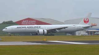 Japan airlines at Manchester airport, taking Liverpool FC for pre season