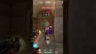 Perfect crosshair placement & patience #valorant #shorts #fastreaction