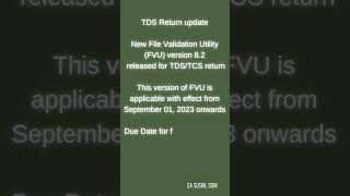 TDS RETURN UPDATE|INCOME TAX|TDS|TCS|CASUSHILSONIVLOGS|INCOME TAX UPDATE|AMENDMENTS