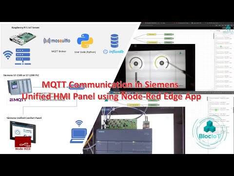 26- IoT Masterclass, Part4: MQTT Communication in Siemens Unified HMI Panel using Node-Red Edge App